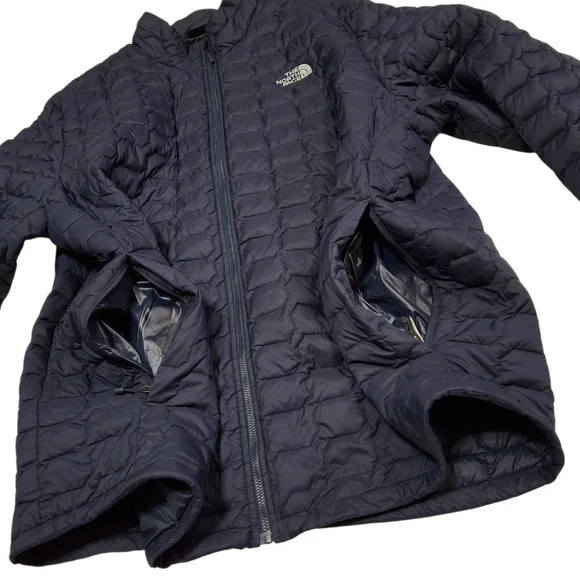 The North Face ThermoBall Full-Zip Navy Nylon Puffer Jacket Men Size XXXL - Picture 7 of 16